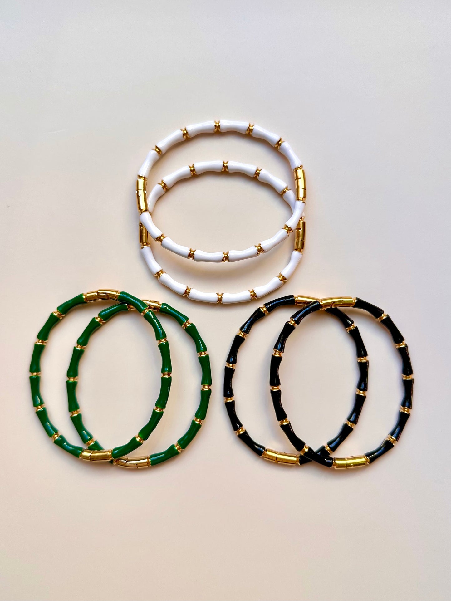 Coloured Enamel Bamboo Bangles