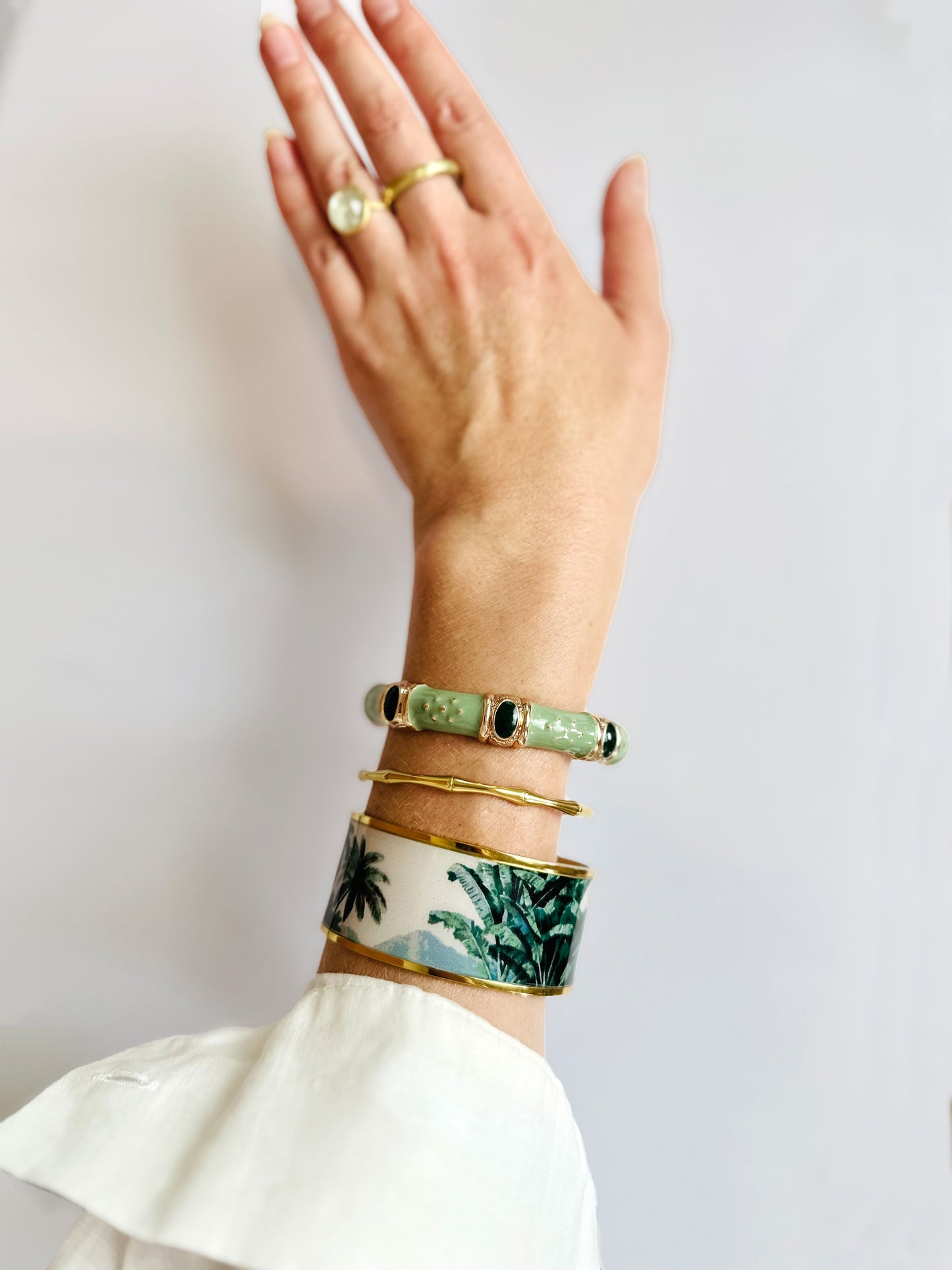 Palm Resin Cuff- LOW IN STOCK!!!!