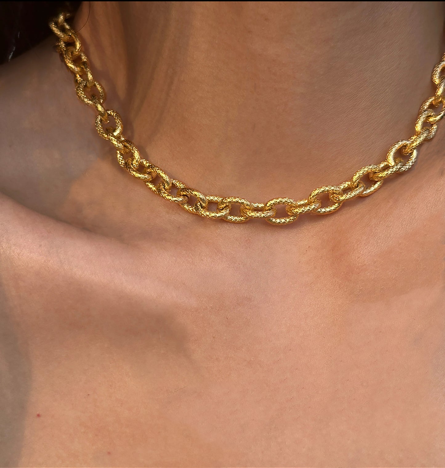 Shimmer Gold Chain Necklace