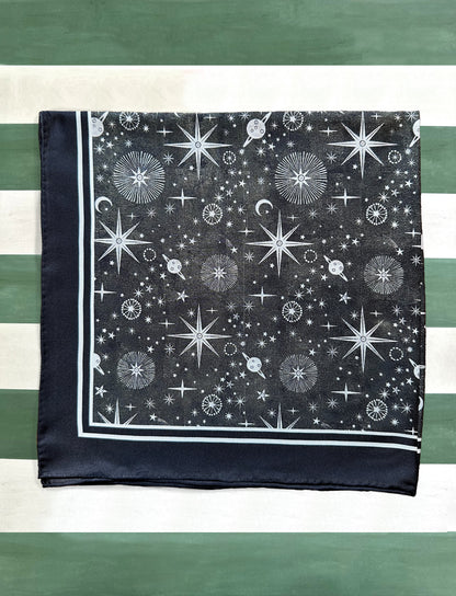 The Milky Way Silk Twill Scarf 50cm x 50cm - NEW