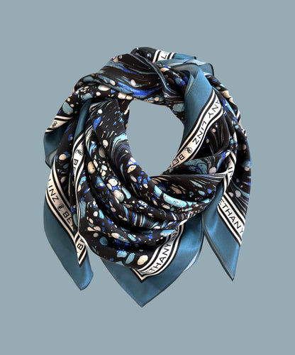 Marble Swirls Silk Scarf LOW IN STOCK