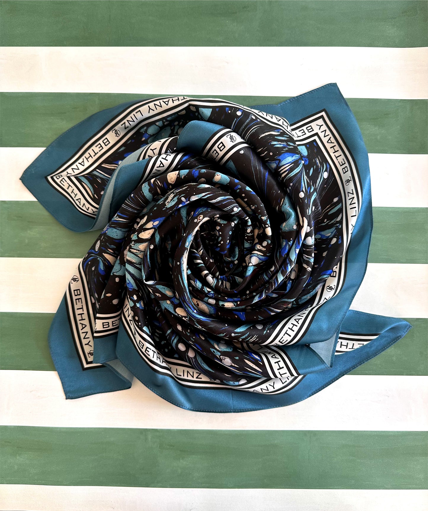 Marble Swirls Silk Scarf LOW IN STOCK